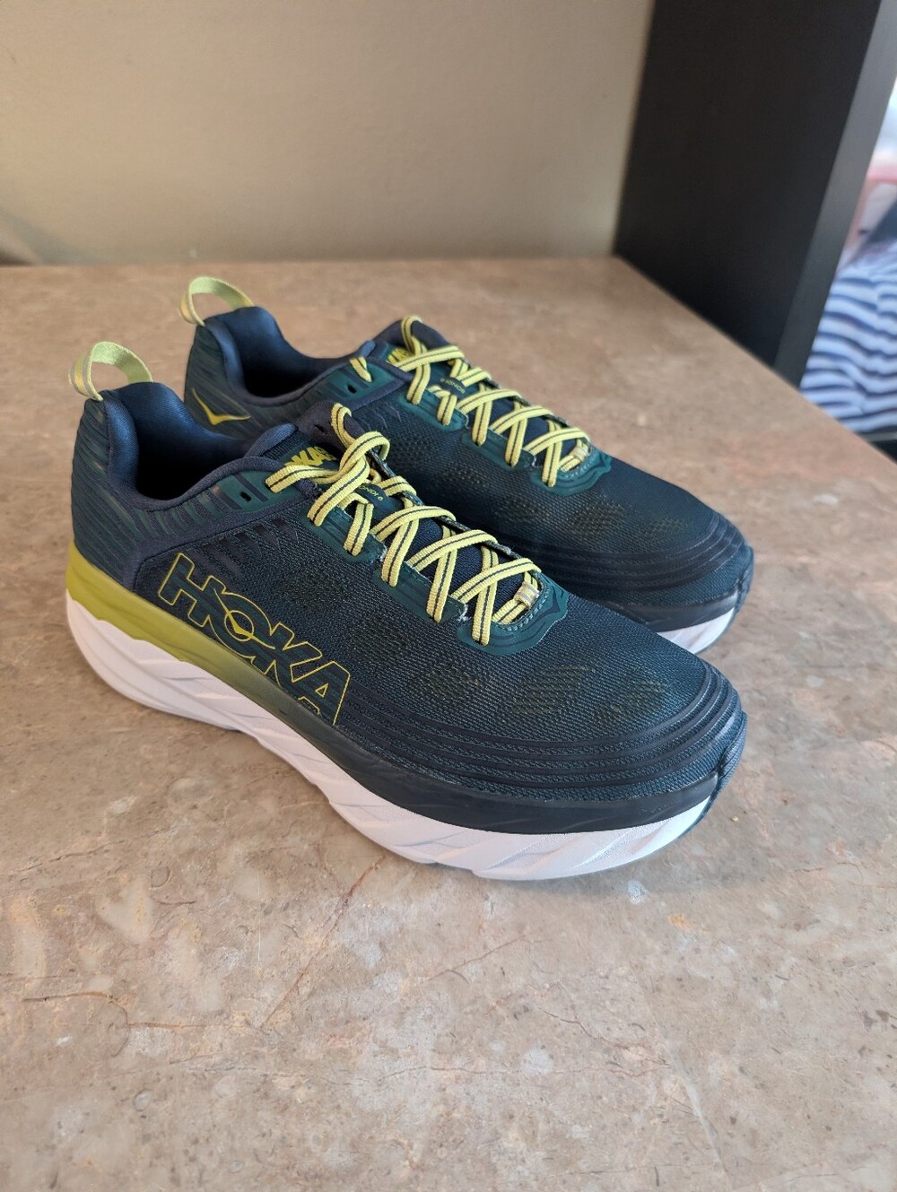 Hoka One One Bondi 6 "Deep Teal "Running Cushioned #F27219F Shoes Mens Size 11 - Picture 6 of 13